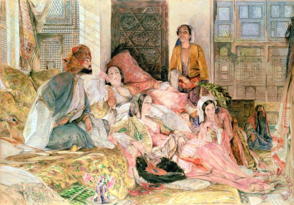960x670 John Frederick Lewis The Harem Painting - The Harem Painting