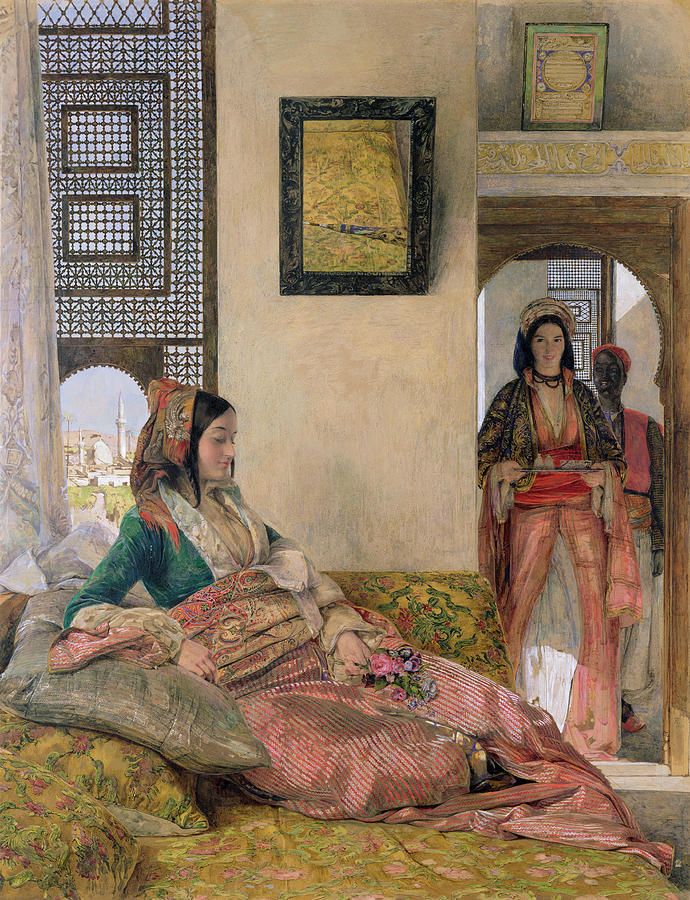 690x900 Life In The Harem Painting - The Harem Painting
