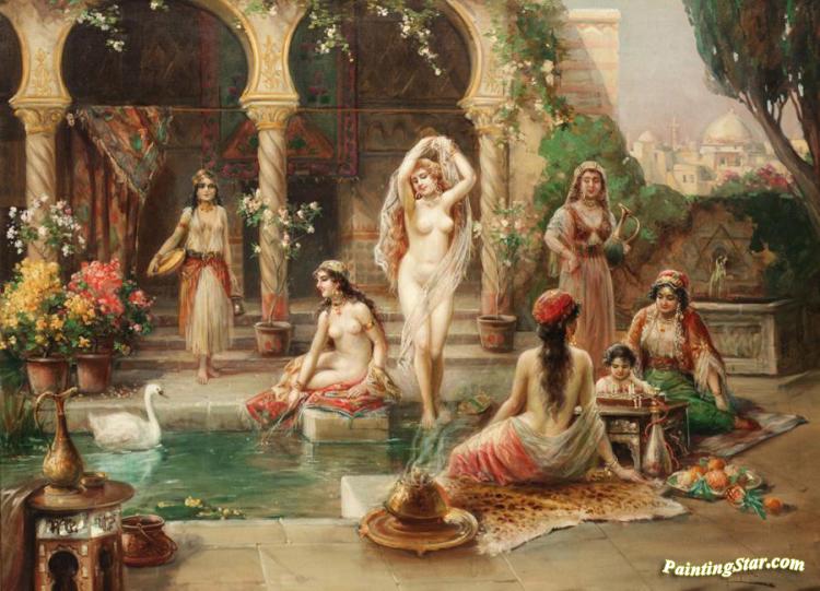 750x541 The Harem Artwork By Heinz Pinggera Oil Painting Amp Art Prints - The Harem Painting
