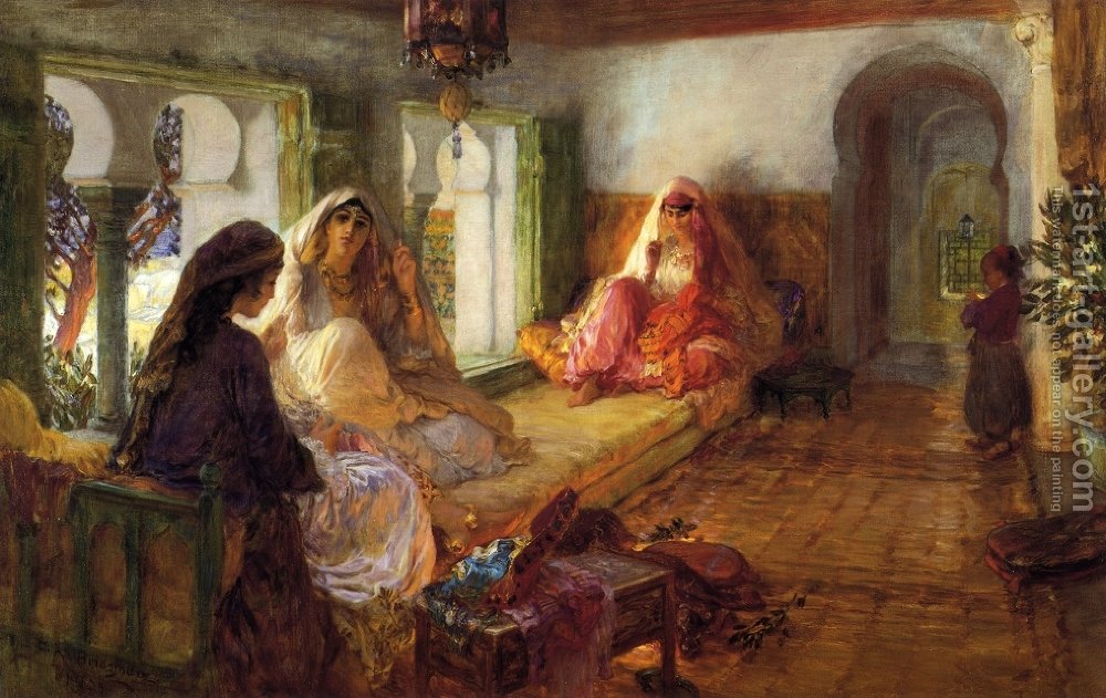 1000x631 The Harem Frederick Arthur Bridgman Reproduction 1st Art Gallery - The Harem Painting