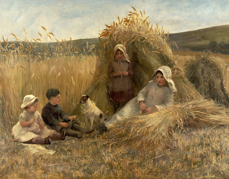 900x705 Young Harvesters Painting By Lionel Percy Smythe - The Harvesters Painting