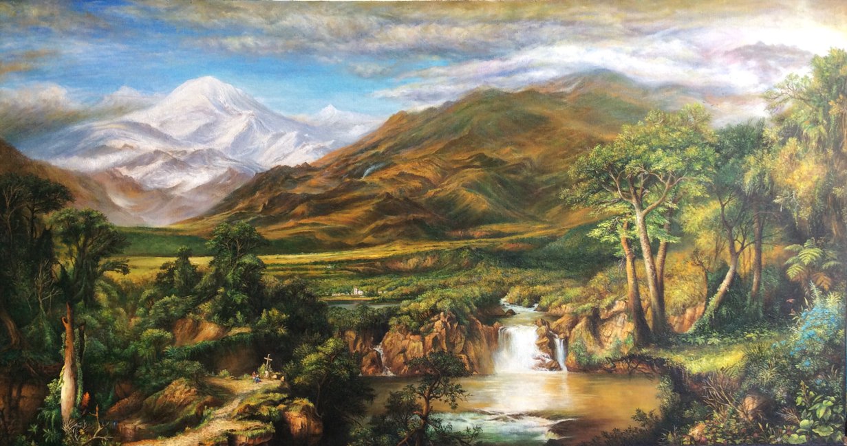 1231x649 Heart Of The Andes - The Heart Of The Andes Painting