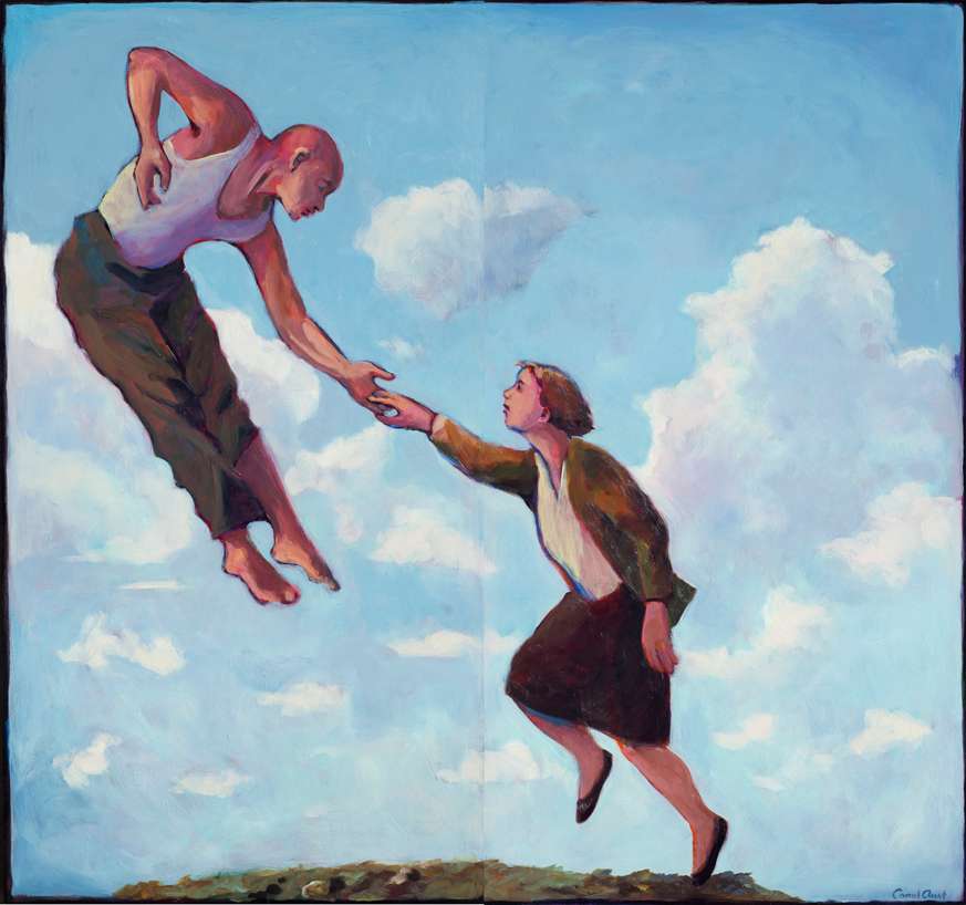873x818 Helping Hand, Diptych Carol Aust Fine Art - The Helping Hand Painting