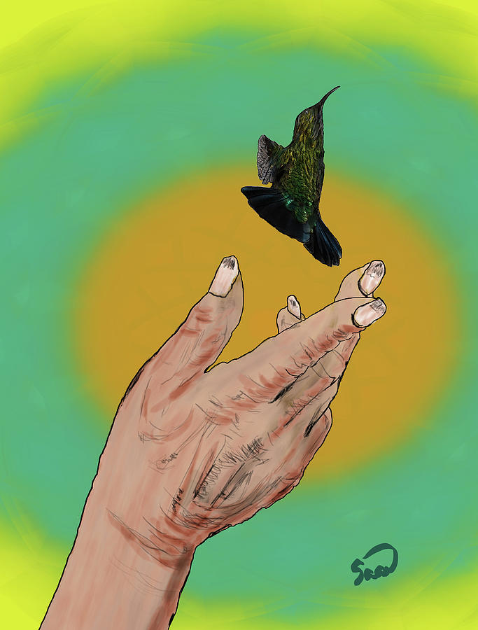 683x900 Helping Hand Painting By Yiries Saad - The Helping Hand Painting