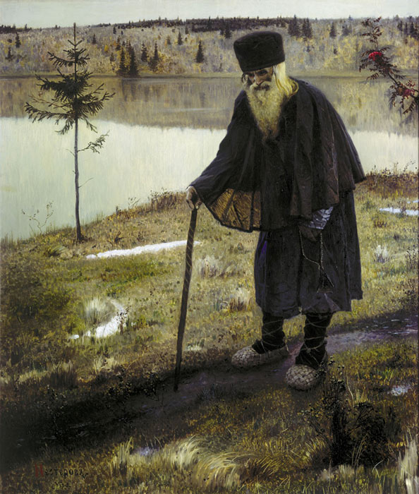 594x700 Hermit. 1888 1889 - The Hermit Painting