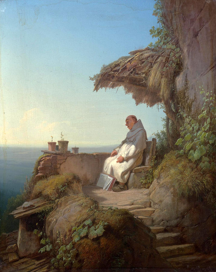716x900 The Sleeping Hermit Painting By Carl Spitzweg - The Hermit Painting