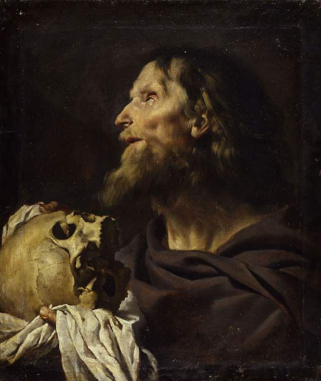 639x759 A Hermit Painting Federico Bencovich Oil Paintings - The Hermit Painting