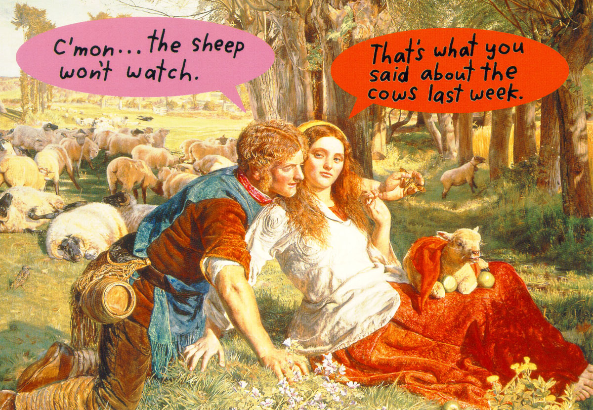 1200x829 Artist Hallmark Cards Title Parody Of The Hireling Shepherd (1851 - The Hireling Shepherd Painting