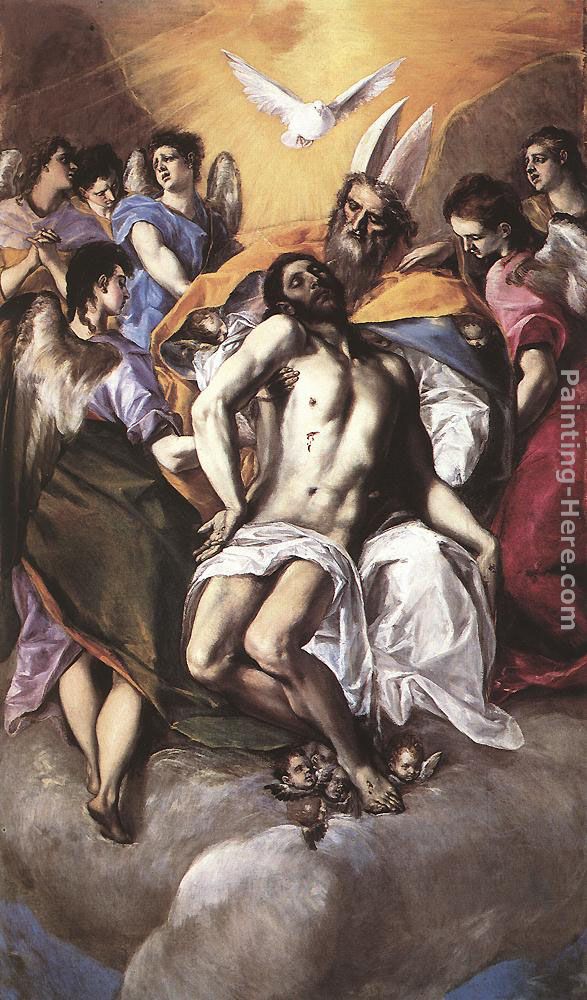 587x1000 El Greco The Holy Trinity Painting Anysize 50% Off - The Holy Trinity Painting