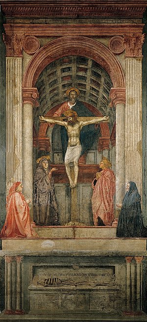 300x657 Holy Trinity (Masaccio) - The Holy Trinity Painting