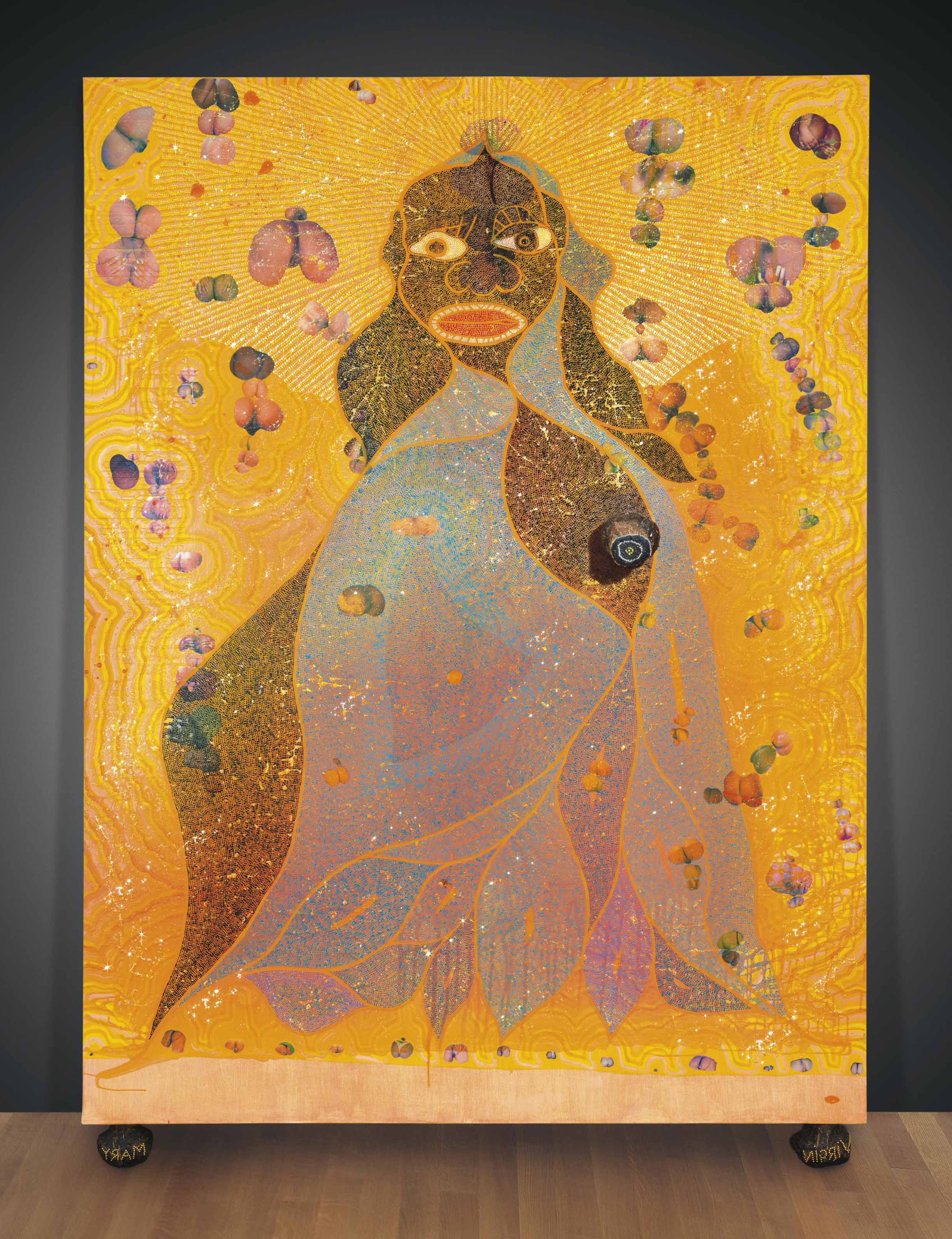 2459x3200 Holy Virgin Mary Painting Chris Ofili'S - The Holy Virgin Mary Painting