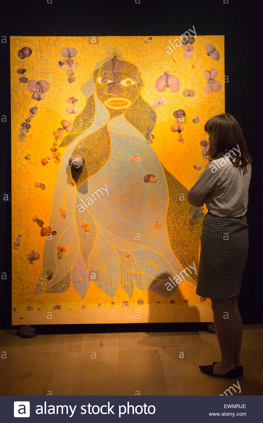 866x1390 London, Uk. 29 June 2015. The Holy Virgin Mary By Chris Ofili - The Holy Virgin Mary Painting