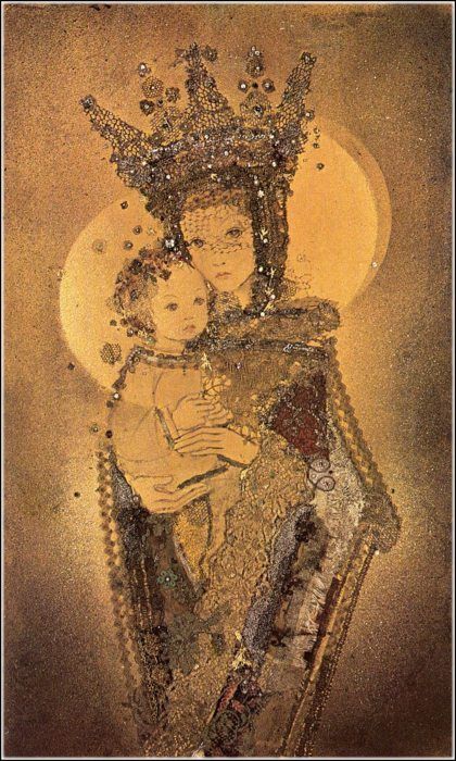 420x700 Sulamith Wulfing Art January 11, Ethereal - The Holy Virgin Mary Painting