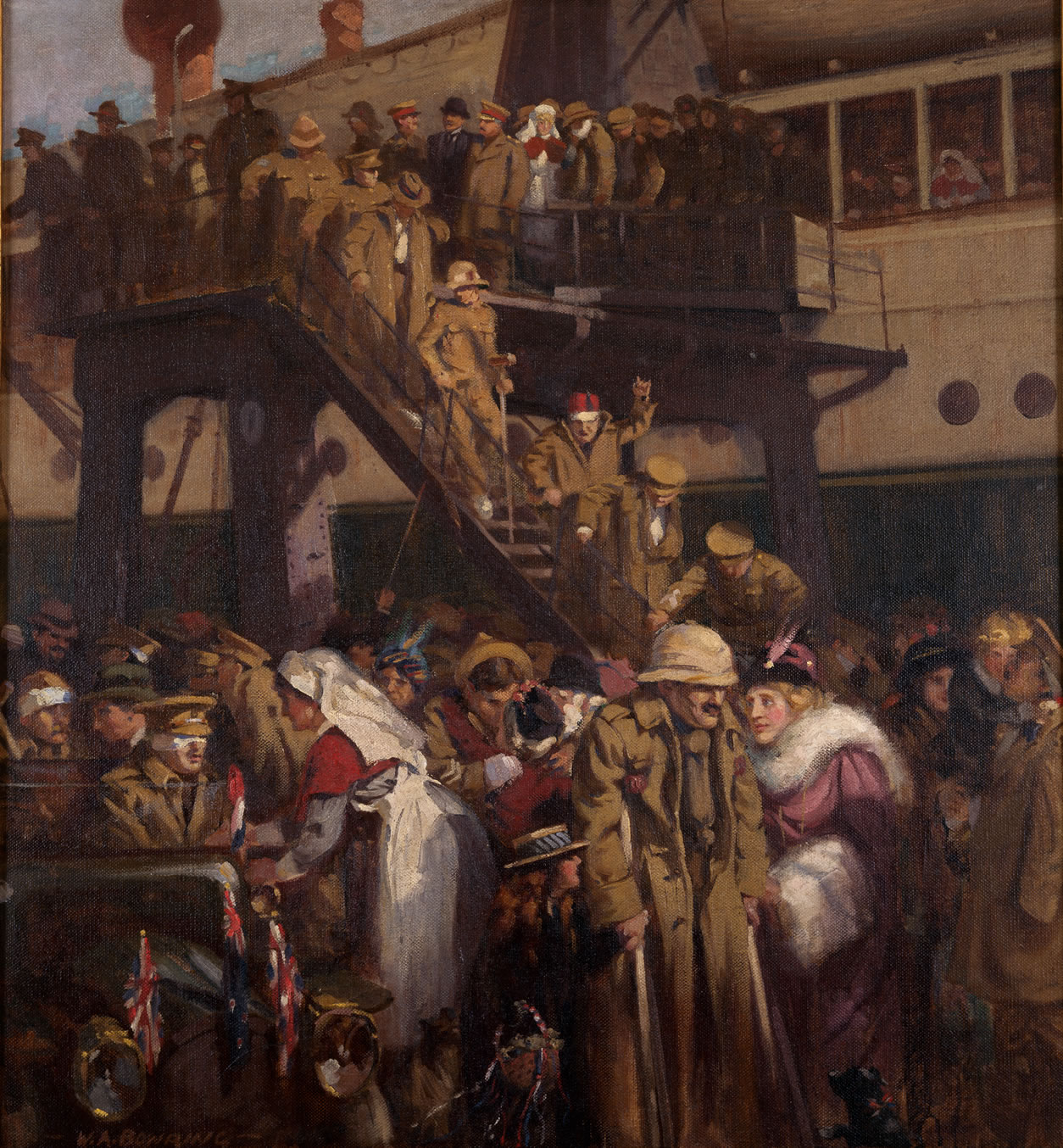 1254x1354 The Homecoming From Gallipoli, By Walter Bowring Nzhistory, New - The Homecoming Painting