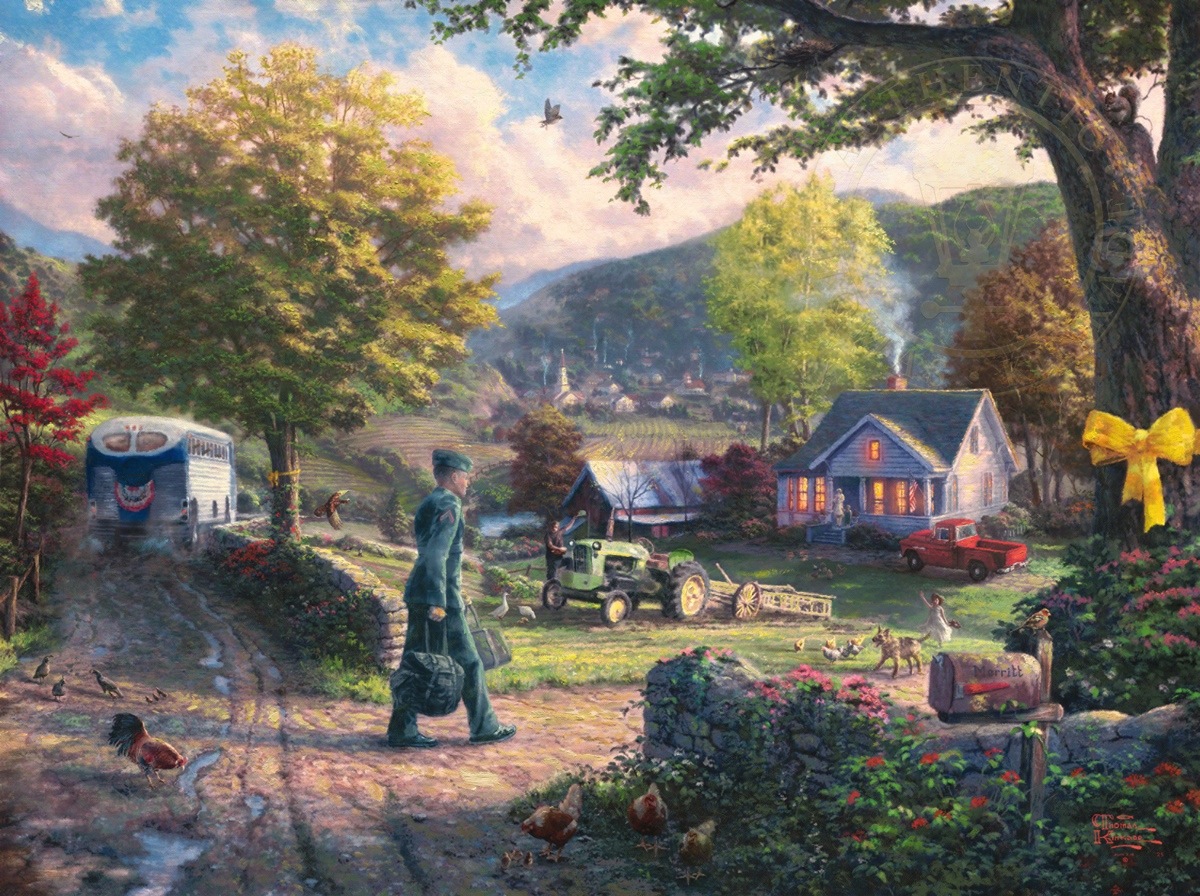 1200x896 Homecoming Hero Limited Edition Art The Thomas Kinkade Company - The Homecoming Painting