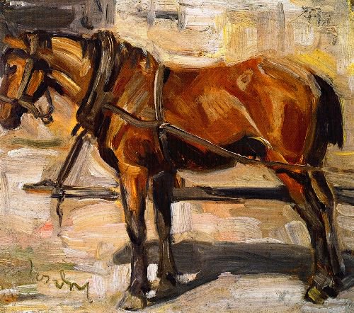 500x442 Small Study Of A Horse Painting Franz Marc Oil Paintings - The Horse Painting