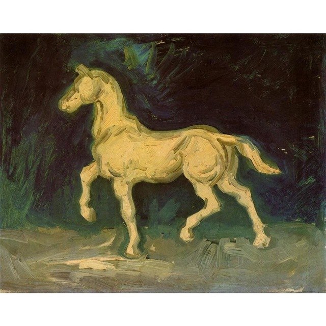 640x640 High Quality Vincent Van Gogh Paintings For Sale Plaster Statuette - The Horse Painting
