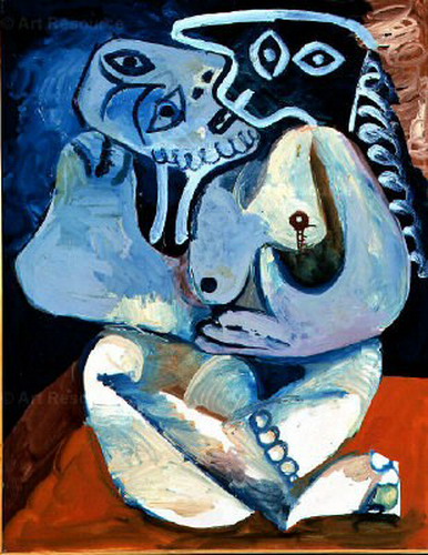 386x500 Pablo Picasso Hug, 1970 - The Hug Painting