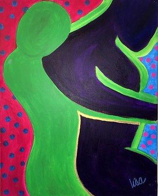 323x400 The Hug 20x 16x 0.5 Original Abstract Figure Painting By - The Hug Painting