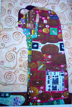 291x432 Gustav Klimt Painting - The Hug Painting