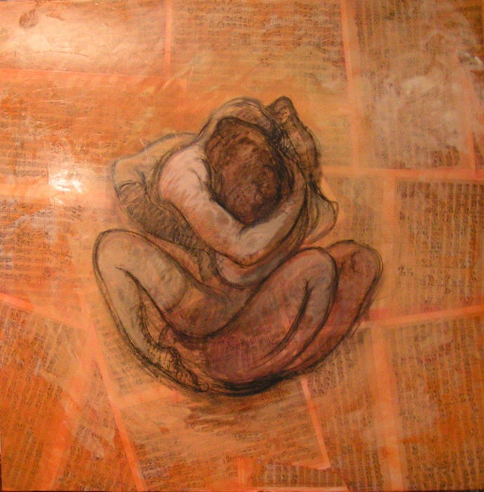 689x700 Arthur Zakarian Artslant - The Hug Painting