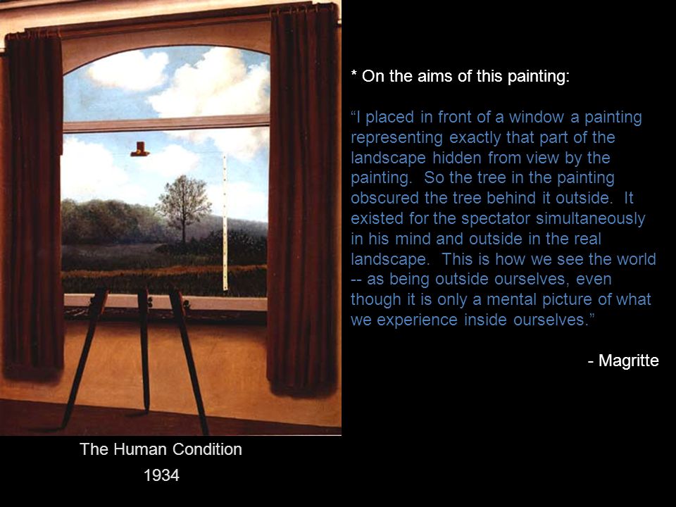 960x720 Rene Magritte Personal Values Ppt Video Online Download - The Human Condition Painting