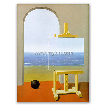 350x350 Handmade Surrealism Art Oil Painting By Rene Magritte The Human - The Human Condition Painting