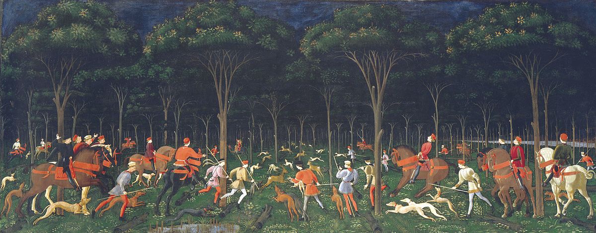 1200x469 The Hunt In The Forest - The Hunt Painting