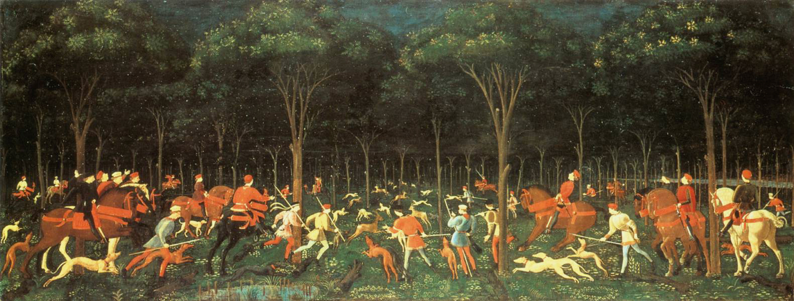 1581x600 The Hunt In The Forest By Paolo Uccello My Daily Art Display - The Hunt Painting