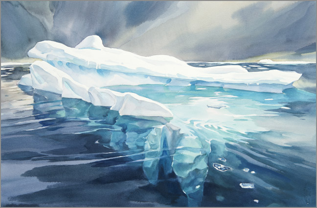 648x426 Painting In Antarctica David Mceown Artist Journeys - The Icebergs Painting