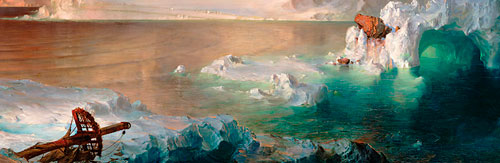 500x163 Russ's Art Blog Frederic Edwin Church, The Icebergs - The Icebergs Painting