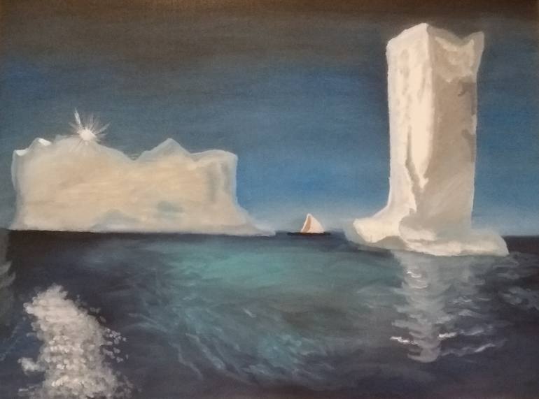 770x571 Saatchi Art The Icebergs Of The Arctic Painting By Anton Berhulov - The Icebergs Painting