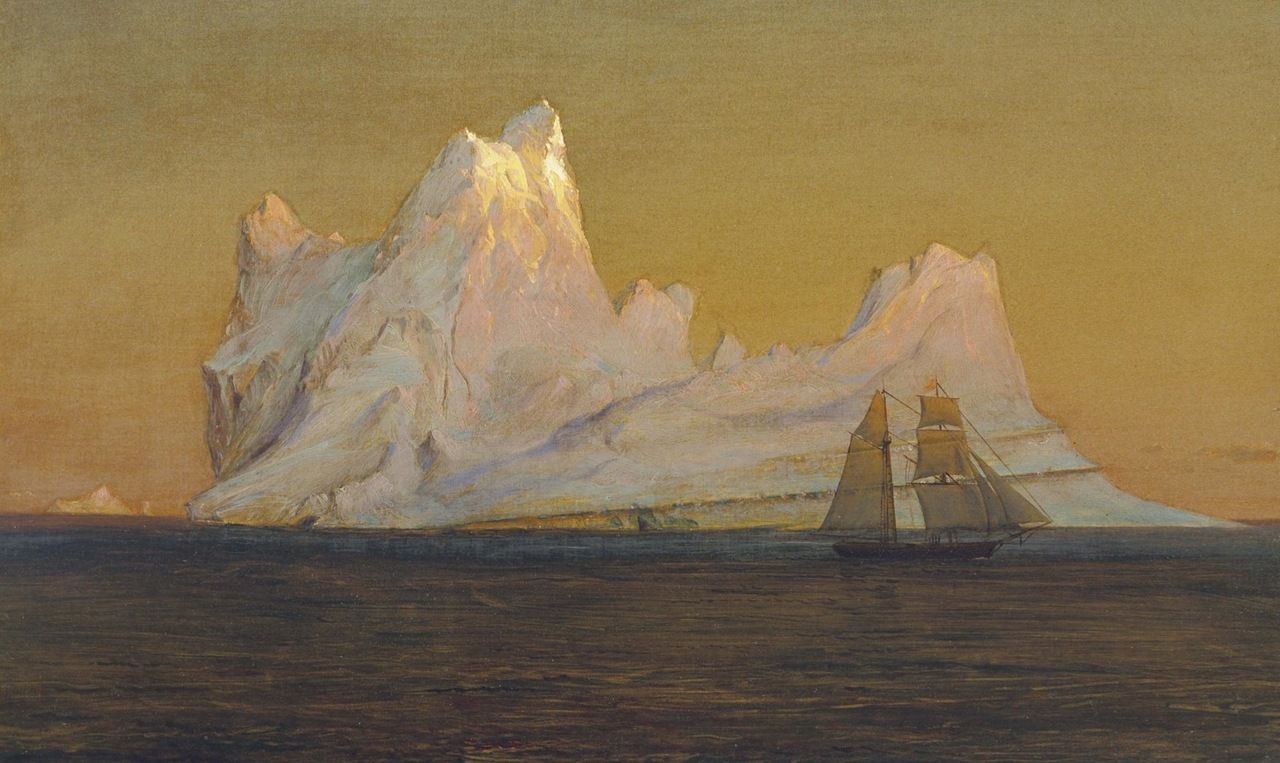 1280x763 Frederic Edwin Church - The Icebergs Painting