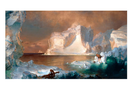 553x369 Frozen Sublimity, Louring Sky - The Icebergs Painting