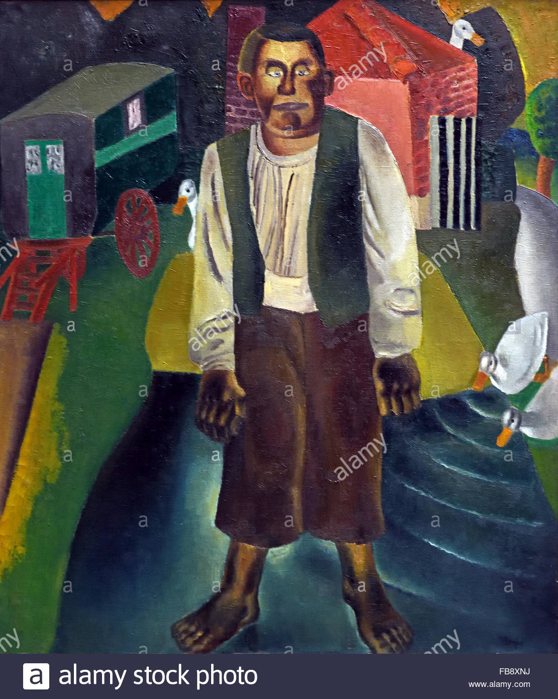 1110x1390 The Idiot By The Pond 1926 Frits Van Den Berghe 1883 1939 - The Idiot Painting