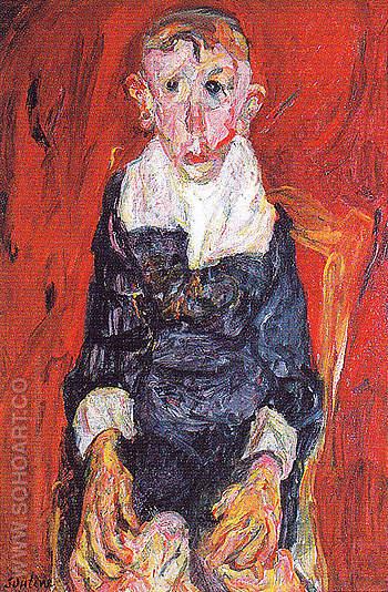 350x534 Chaim Soutine - The Idiot Painting
