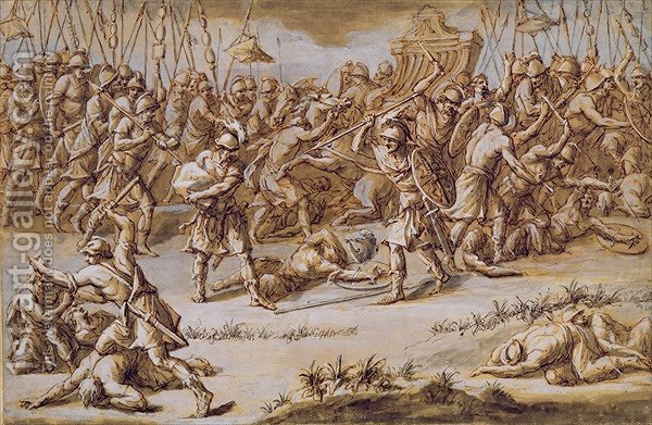 600x391 Illustration To The Iliad, 1760s John Michael Rysbrack - The Iliad Painting