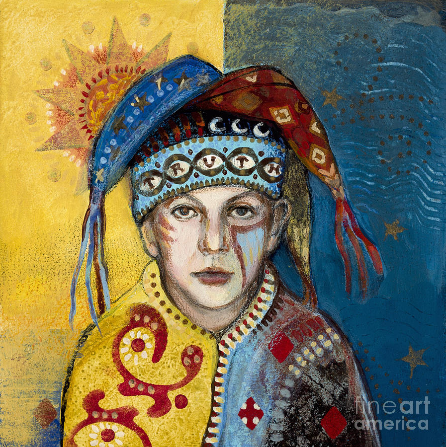 897x900 Truth Jester Painting By Diane Soule - The Jester Painting