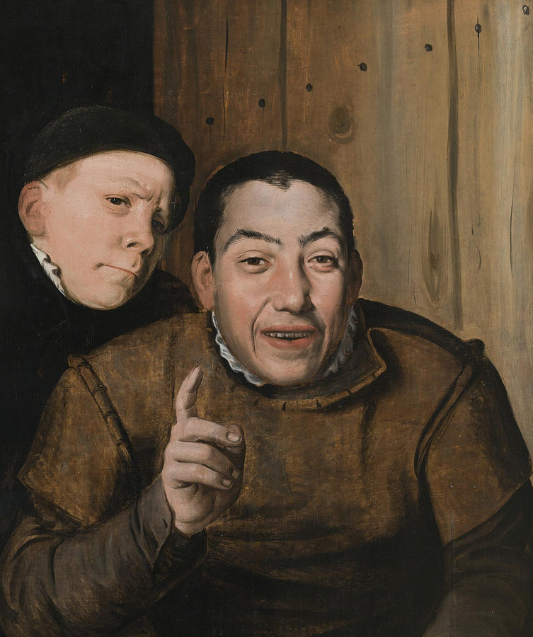 753x900 Two Jesters Painting By Flemish School - The Jester Painting