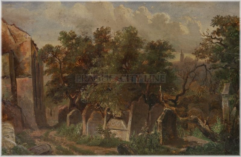800x522 Old Jewish Cemetery In Prague Prague - The Jewish Cemetery Painting