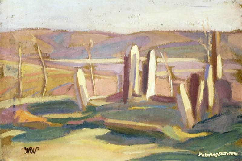 800x533 The Jewish Cemetery In Strzyzow Artwork By Wojciech Weiss Oil - The Jewish Cemetery Painting