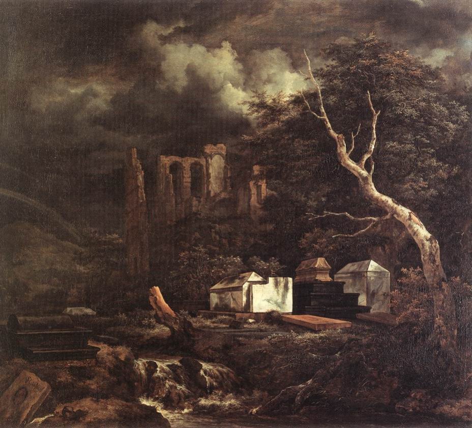928x841 The Jewish Cemetery By Jacob Van Ruisdael My Daily Art Display - The Jewish Cemetery Painting