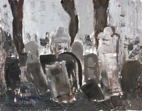 464x362 The Jewish Cemetery In Prague - The Jewish Cemetery Painting