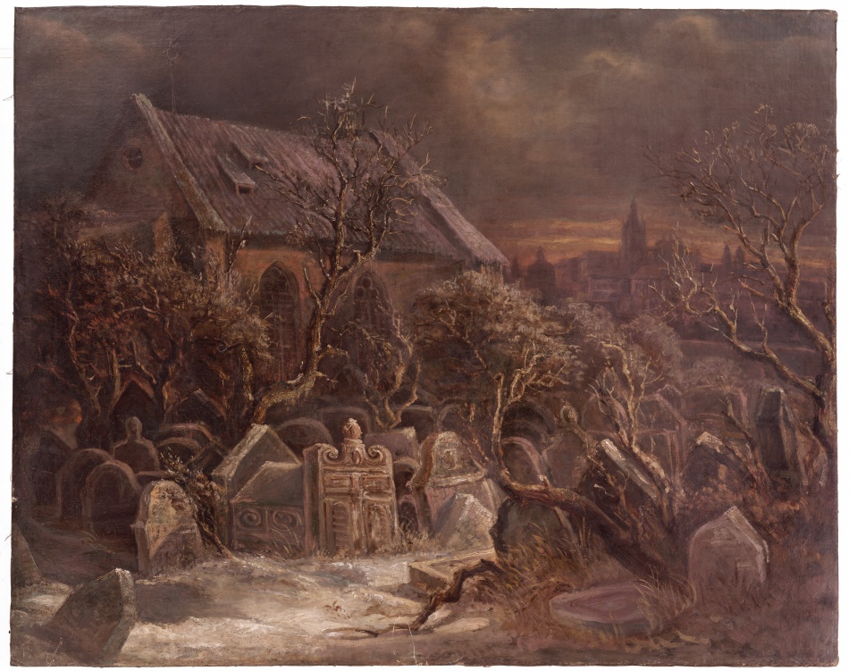 950x751 Paintings Muzeum V Praze - The Jewish Cemetery Painting