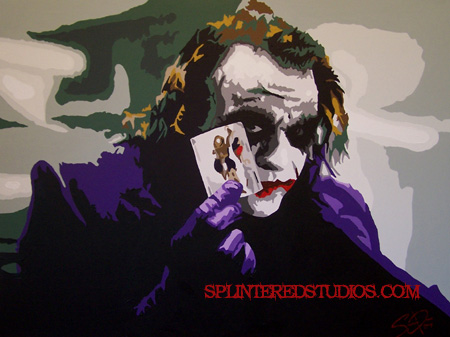 450x337 Joker Pop Art Canvas Painting, Heath Ledger - The Joker Canvas Painting