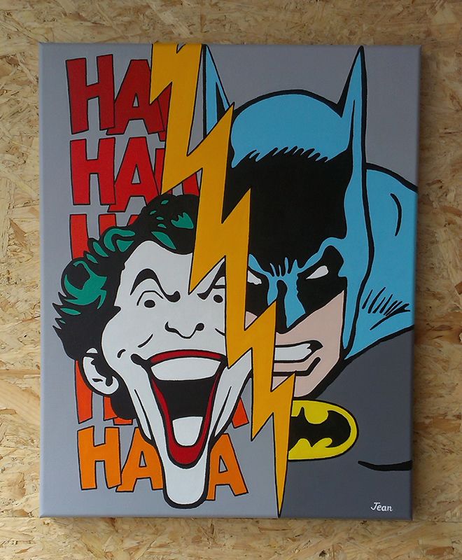 660x800 Batman Vs The Joker (Acryl On Canvas, 40cm X 50cm, 072014 - The Joker Canvas Painting