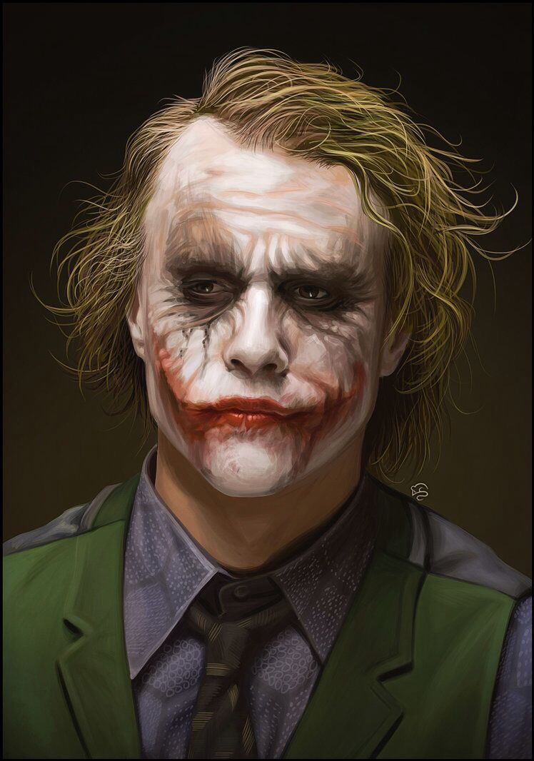 The Joker Heath Ledger Painting at PaintingValley.com | Explore ...