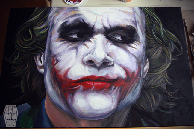 648x432 Joker Canvas 3 Pt.4 - The Joker Heath Ledger Painting