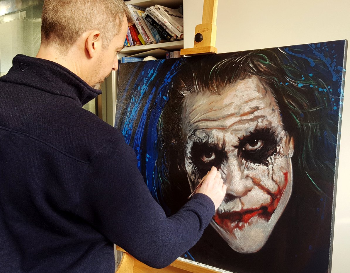 1194x932 Pete Humphreys On Twitter When An Actor Is This Good He's Worth - The Joker Heath Ledger Painting