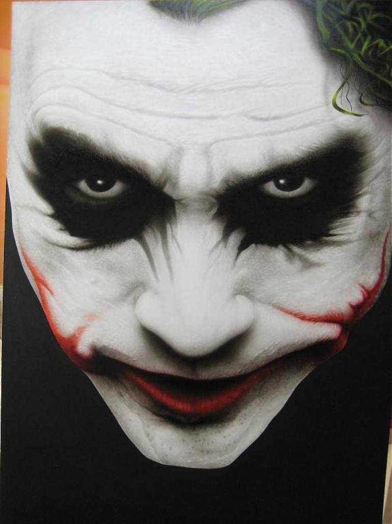 770x1027 Saatchi Art Heath Ledger Joker Painting By Dave Cassidy - The Joker Heath Ledger Painting